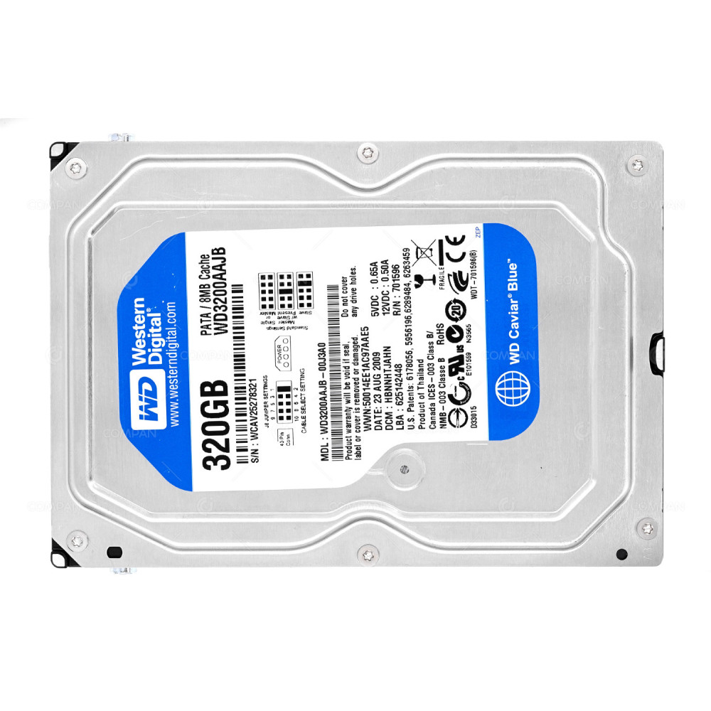 WD3200AAJB WD CAVIAR BLUE 320GB 7.2K 3.5 LFF ATA 8MB CACHE HARD DRIVE WD3200AAJB-00J3A0